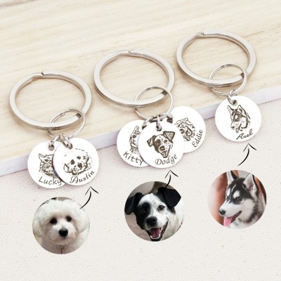 Personalised Pet Keychain for Pet Lovers Gift