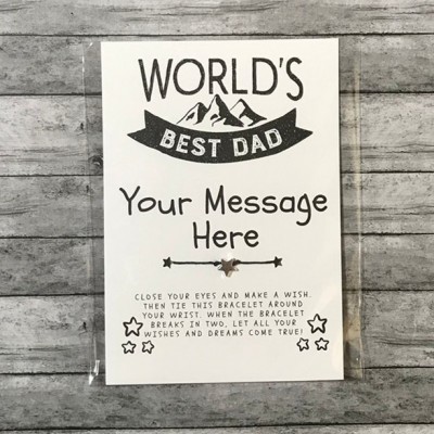 Personalised Dad Wish Bracelet Father's Day Gift