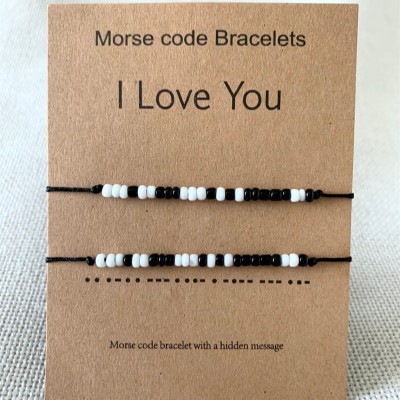 Personalised Morse Code Bracelet Set
