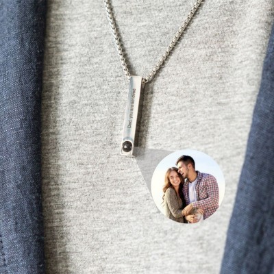 Personalised Photo Projection Necklace Anniversary Gift