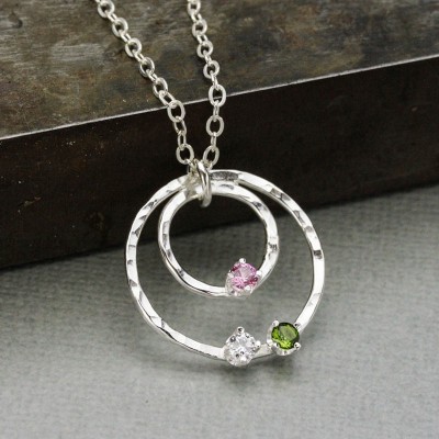 Personalised Birthstone Necklace Gift for Mum