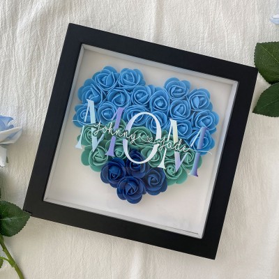 Personalised Mum Flower Shadow Box Gift for Mother's Day