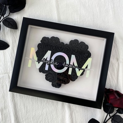 Personalised Mum Flower Shadow Box Gift for Mother's Day