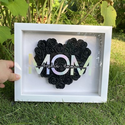 Personalised Mum Flower Shadow Box Gift for Mother's Day