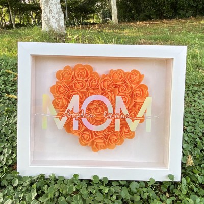 Personalised Mum Flower Shadow Box Gift for Mother's Day