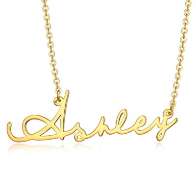 Personalised 18K Gold Classic Name Necklace for Her