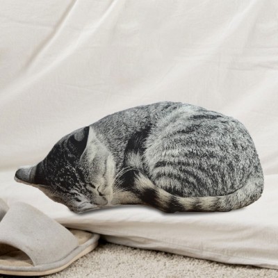 Silkscreen Sleeping Cat Pillow