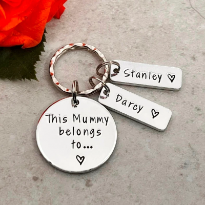 Personalised This Mummy Belongs To Keychain Mother's Day Christmas Gift