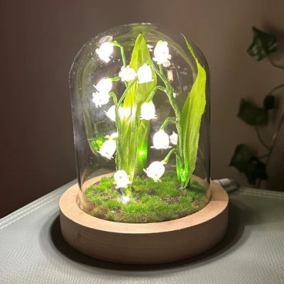 Lily Of The Valley Lamp Handmade Night Light Anniversary Valentine's Day Gift For Her