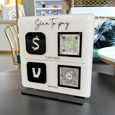 Personalised 2 Business Payment QR Code Sign With Logo