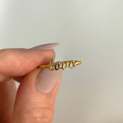 Personalized Love Script Ring