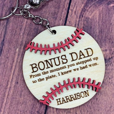 Father’s Day Gift Personalised Dad Wooden Keychain