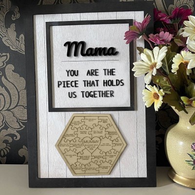 Personalised Mummy Reasons Why We Love You 1-18 Puzzle Pieces Name Sign Mother's Day Gift