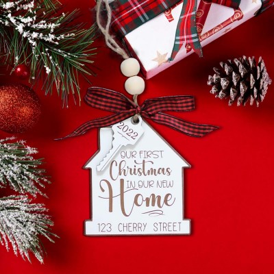 Personalised Our First Home Christmas Ornament New Home Christmas Gift