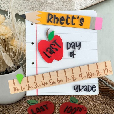 Interchangeable 1st Day Last Day of School Prop Personalised Back to School Sign Gift Ideas for Kids