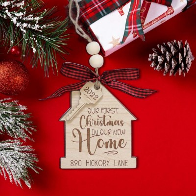 Personalised Our First Home Christmas Ornament New Home Christmas Gift