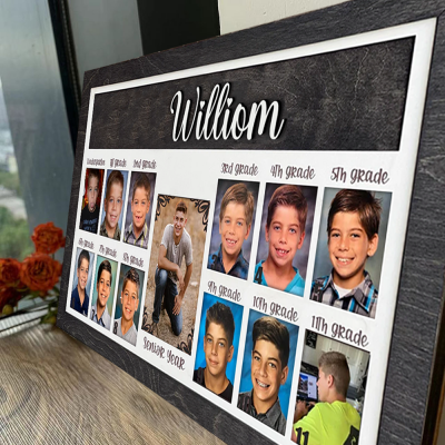 Personalised 3D Pre-K-12 School Years Picture Frame Display Back to School Gifts
