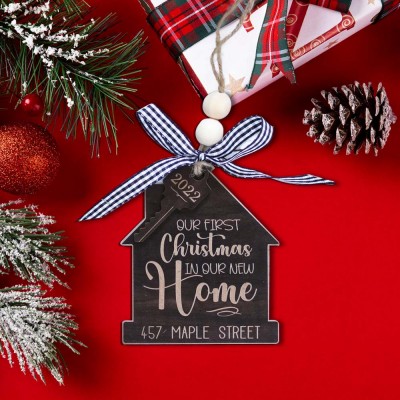 Personalised Our First Home Christmas Ornament New Home Christmas Gift