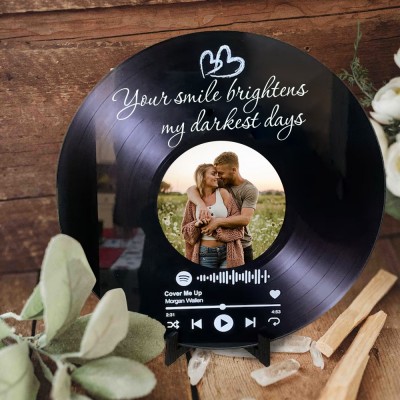 Custom Spotify Photo Song Plaque Record Love Gifts for Couple Valentine's Day Gift Ideas Anniversary Gifts