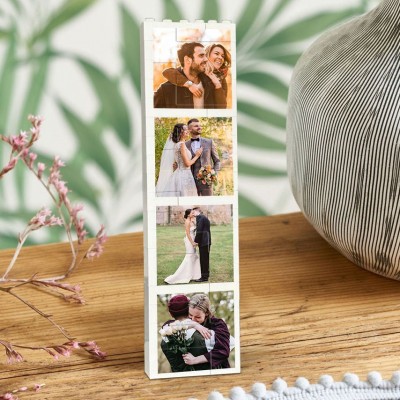 Personalised Building Brick Photo Block Puzzle with Couple Photo Gift Ideas for Her Him Valentine's Day Gifts for Couple Anniversary Gifts