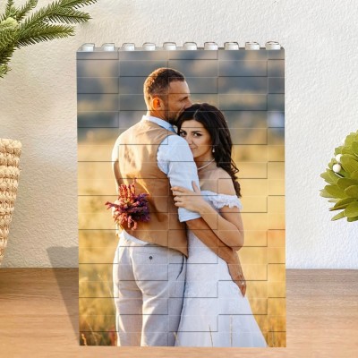 Custom Photo Block Puzzle Anniversary Gift Ideas for Wife Valentine's Day Gift for Couple