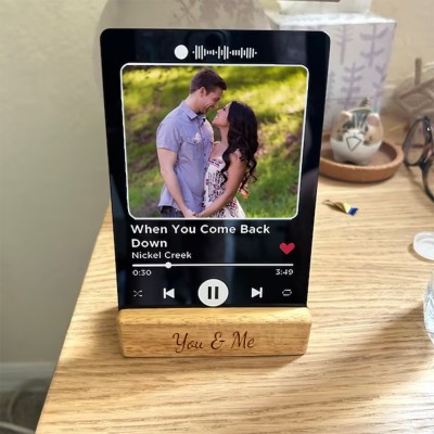 Personalised Spotify Acrylic Song Photo Plaque with Stand Keepsake Gifts for Her Valentine's Day Gift Ideas Anniversary Gifts