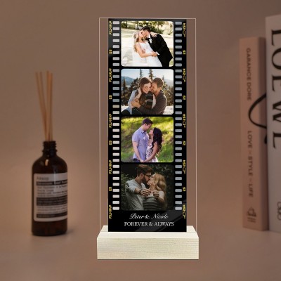 Personalised Memory Film Photo Acrylic Plaque Valentine Day Gifts For Him Anniversary Gift Ideas for Wife