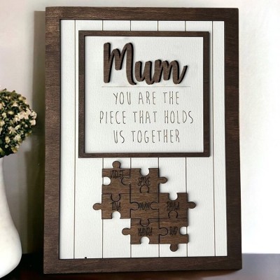 Personalised Handmade Heartfelt Memories Puzzle Sign The Perfect Gift Ideas for Mum Grandma Mother's Day Gift