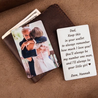 Personalised Metal Wallet Insert For Boyfriend