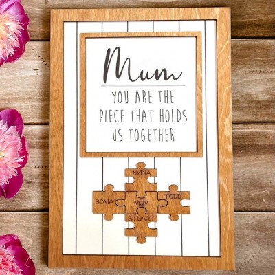 Personalised Handmade Puzzle Sign Create Heartfelt Memories The Perfect Birthday Gift Ideas for Mum Grandma Mother's Day Gift