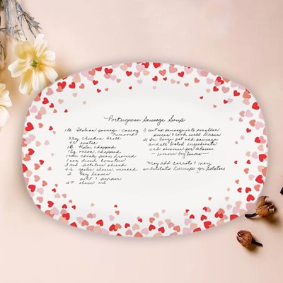 Handwritten Recipe Personalised Serving Platter For Wife Girlfriend Valentine's Day Gift 