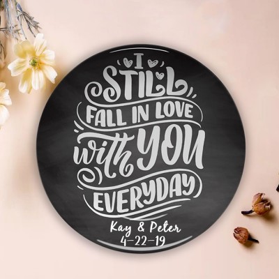 Personalised I Still Fall In Love Serving Plate Custom Boyfriend Gifts Valentine's Day Gift