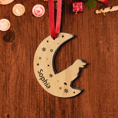 Personalised Dog Christmas Tree Wooden Ornament Pet Lover Christmas Gift