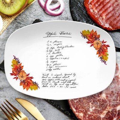 Personalised Platter Customised With Family Recipe Handwriting Gift for Mum