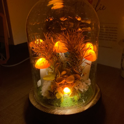 Handmade Mushroom Forest Night Light Orange Mushroom Lamp Housewarming Love Anniversary Gift Ideas For Her