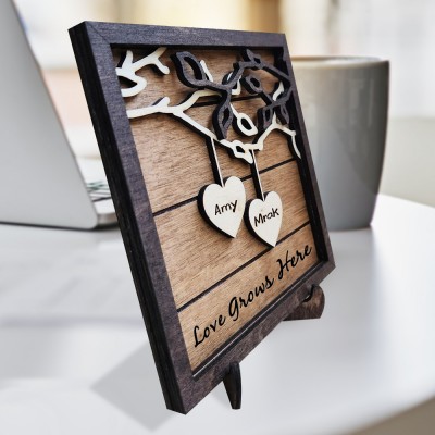 Personalised Family Tree Sign Family Tree Frame Family Keepsake Gift For Mum Grandma