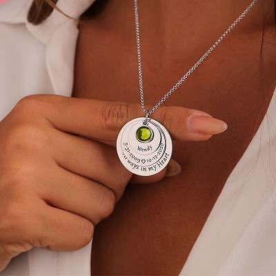 Personalised Always in my Heart Memorial Necklace