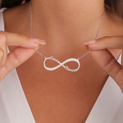 Personalised Infinity Name Necklace with 2 Names