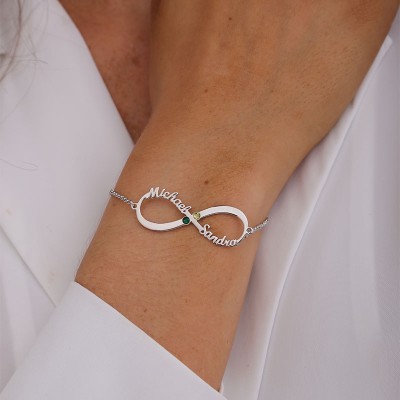 Personalised Infinity Charm Bracelet