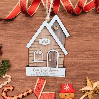 Personalised Our First Home Christmas Ornament New Home Christmas Gift