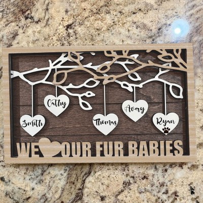 Gift Idea for Mum Grandma Wife Personalised Wood Family Tree Sign Christmas Gift