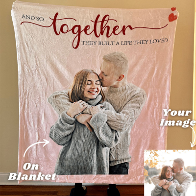 Life They Loved Custom Fleece Blanket Wedding Anniversary Gift Valentine's Day Gift for Girlfriend