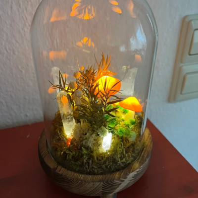 Handmade Crystal Mushroom Lamp Unique Gifts for Her Anniversary Gift Ideas Birthday Gift