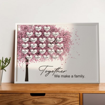 Personalised Family Tree Frame with Kids Names Together We Make A Family Frame Christmas Gifts for Mum Grandma