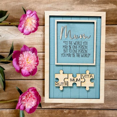 Personalised Puzzle Signs With Names Mother's Day Gift Birthday Gift Ideas For Mum Grandma