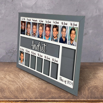 Personalised School Years Picture Frame 3D Pre-K-12 Photo Frame Display Back to School Gifts