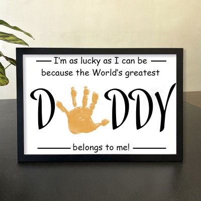 Personalised DIY Daddy Handprint Art Framed Father's Day Gift
