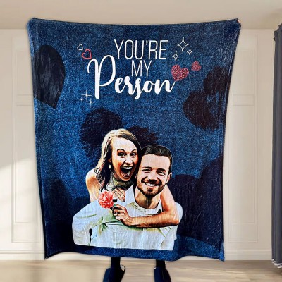 You're My Person Personalised Fleece Blanket for Wife Valentine's Day Gift