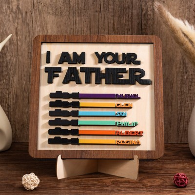 Personalised I Am Your Father Wooden Name Sign Keepsake Gift for Dad Father's Day Gift Ideas