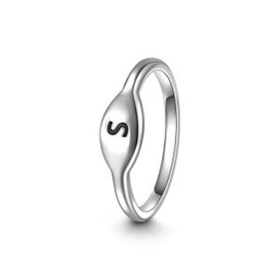 S925 Sterling Silver Personalised Initial Ring